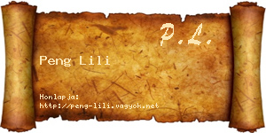 Peng Lili névjegykártya